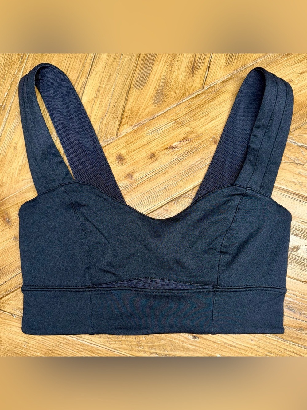 FP Movement Free People Black Mesh Cutout Twist Back Sports Bra Top Size XS/S